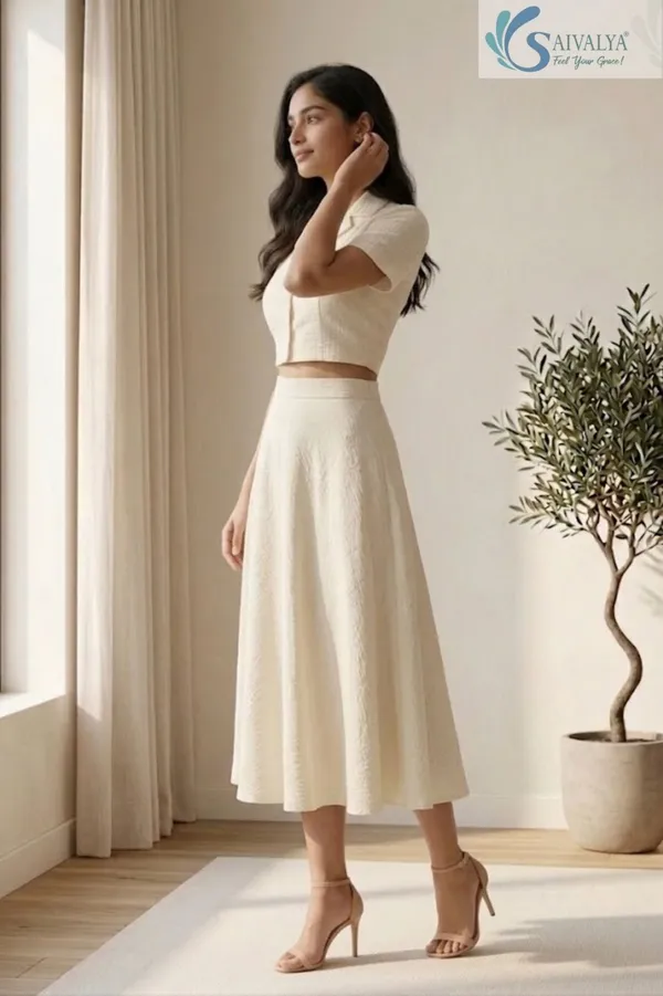 Off_White_Cotton_Satin_Premium_Dress_For_Women