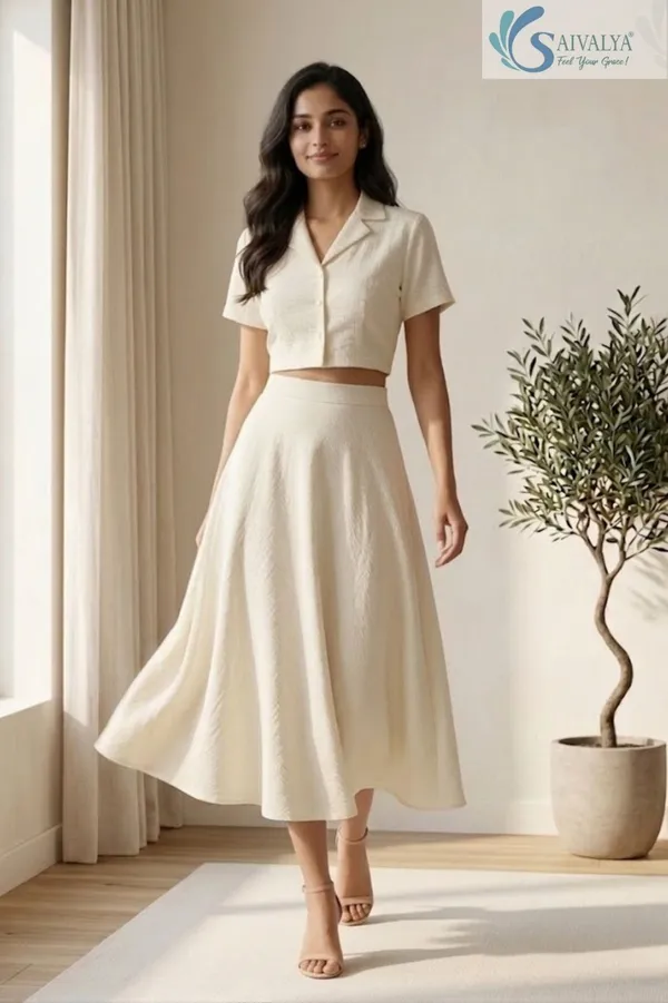 Off_White_Cotton_Satin_Premium_Dress_For_Women
