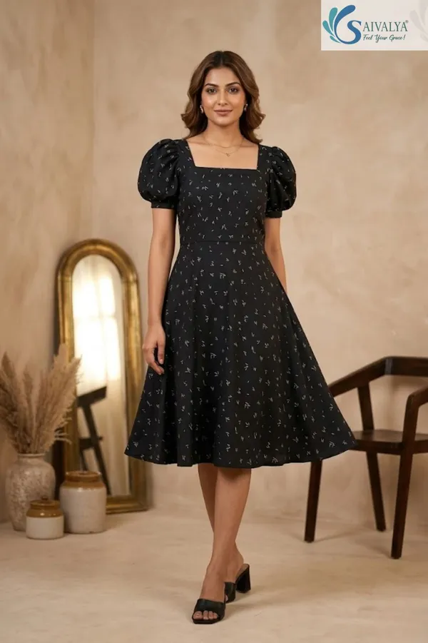 Black_Printed_Polyster_Cotton_Mix_Premium_Dress_For_Women