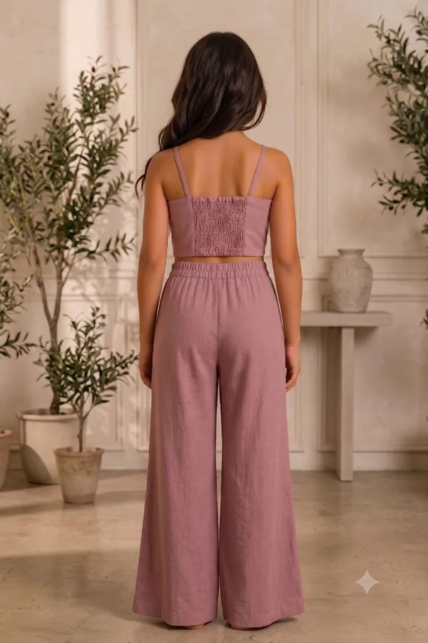 Dusty_Pink_Cotton_Satin_Co_Ord_Set_(Crop_Top_And_Palazzo_Pants)_For_Girls