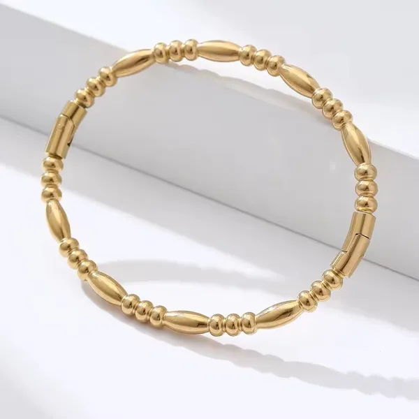 Golden_Stainless_Steel_Round_Bamboo_Wrist_Bracelet_For_Women