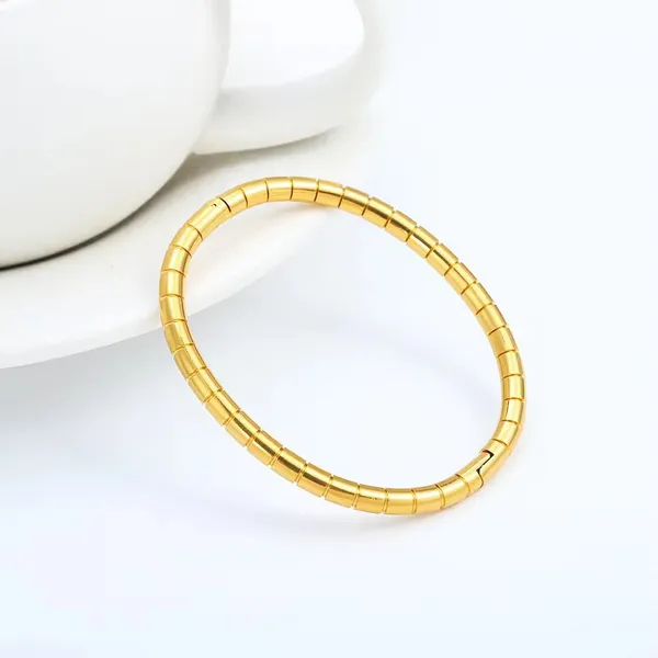 Golden_Stainless_Steel_Round_Bamboo_Wrist_Bracelet_For_Women