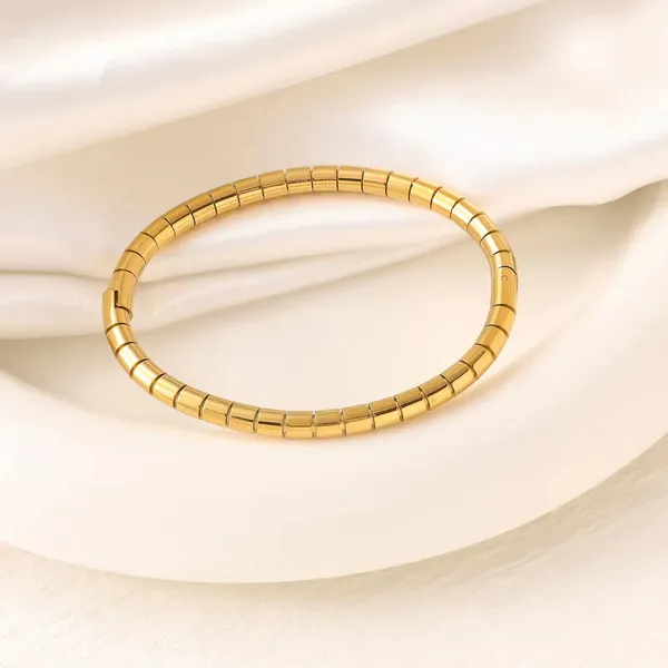 Golden_Stainless_Steel_Round_Bamboo_Wrist_Bracelet_For_Women