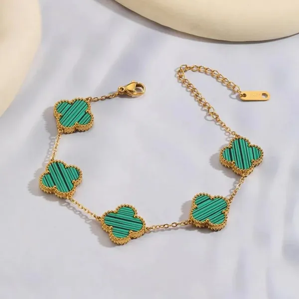 Green_Stainless_Steel_Stylish_Good_Luck_Charm_Bracelet_For_Women
