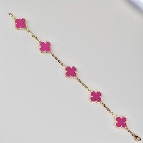 Magenta_Stainless_Steel_Stylish_Good_Luck_Charm_Bracelet_For_Women