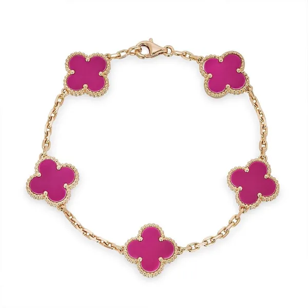 Magenta_Stainless_Steel_Stylish_Good_Luck_Charm_Bracelet_For_Women