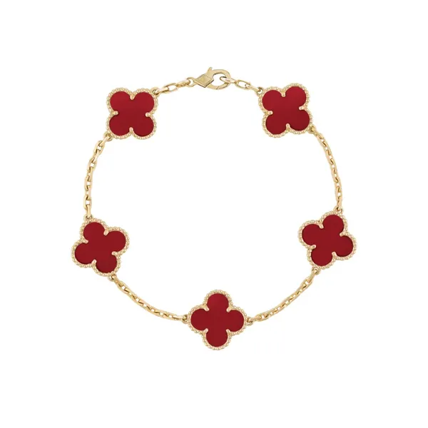 Maroon_Stainless_Steel_Stylish_Good_Luck_Charm_Bracelet_For_Women