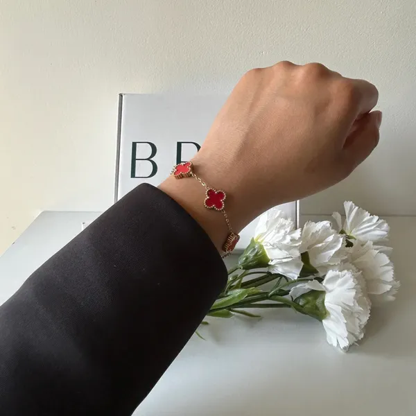 Maroon_Stainless_Steel_Stylish_Good_Luck_Charm_Bracelet_For_Women