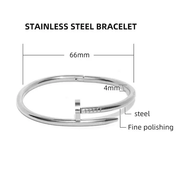 Silver_Stainless_Steel_Fashion_Nail_Wrist_Bracelet_For_Women