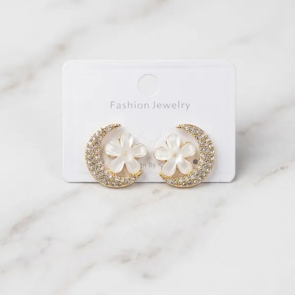 Gold-Plated_Moon_And_Flower_Designer_Earrings_for_Women