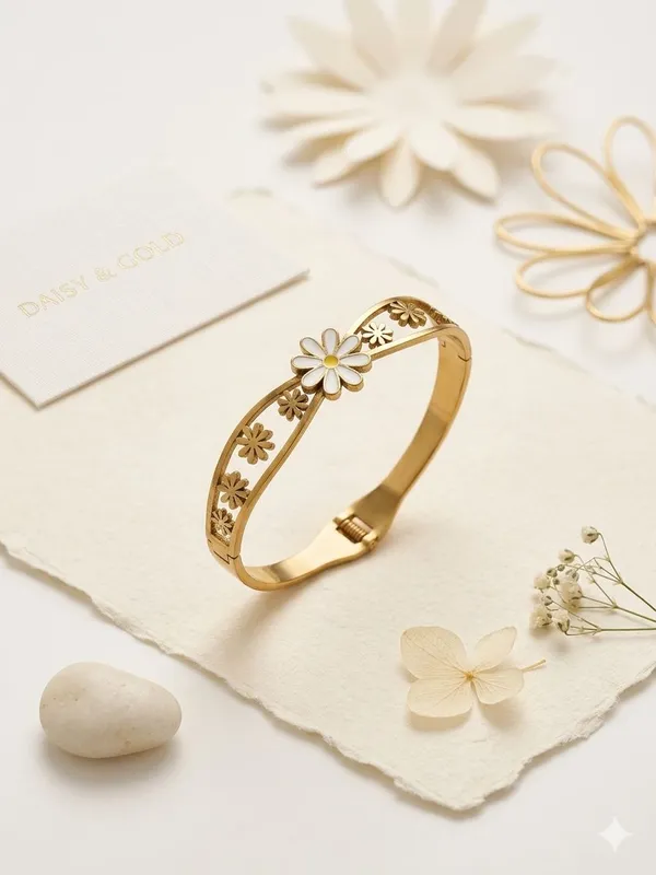 Gold-Toned_Daisy_Flower_Bracelet_for_Women