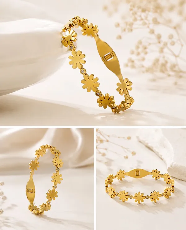 Gold-Toned_Floral_Charm_Bracelet_for_Women