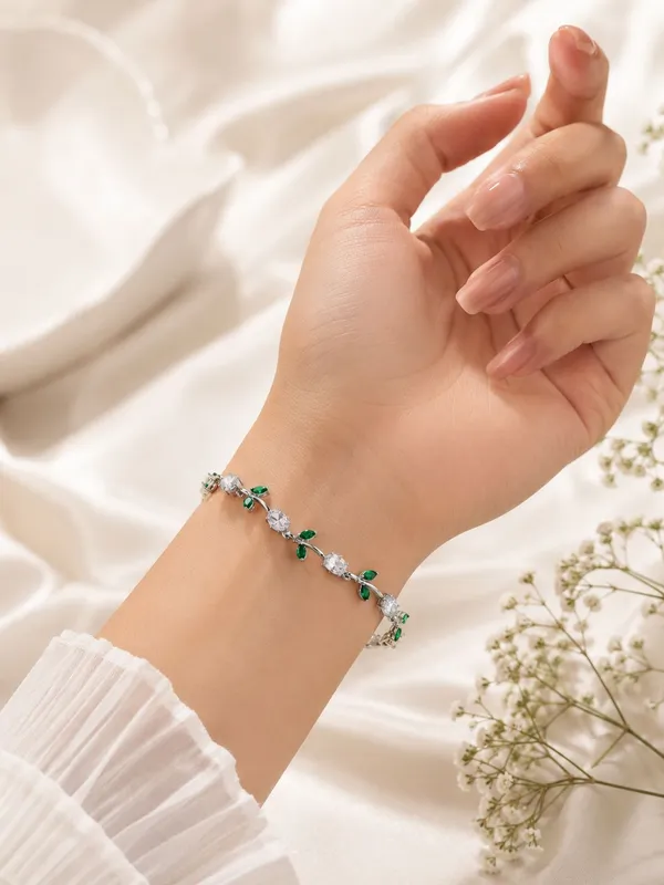 Azure_Vine_Anti-Tarnish_Green_Bracelet