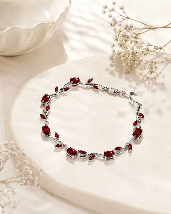 Azure_Vine_Anti-Tarnish_Maroon_Bracelet