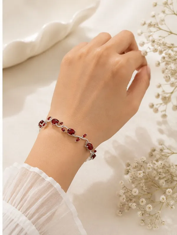 Azure_Vine_Anti-Tarnish_Maroon_Bracelet