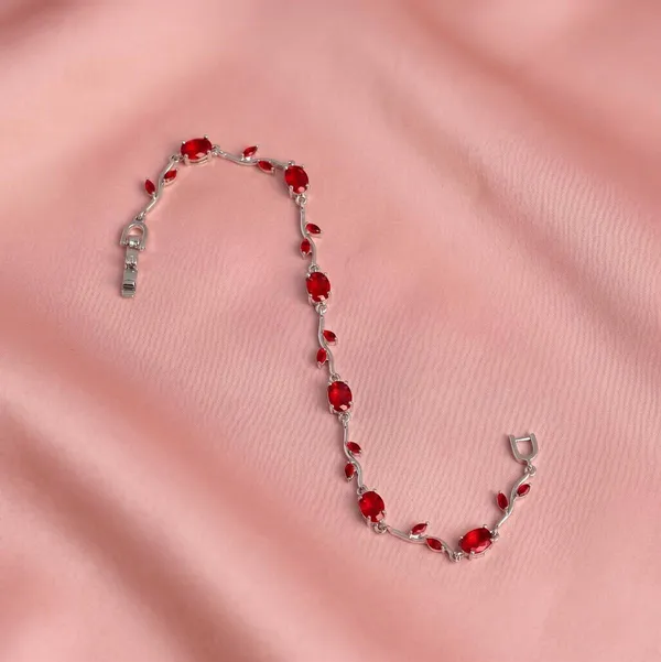 Azure_Vine_Anti-Tarnish_Maroon_Bracelet