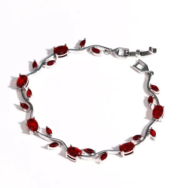 Azure_Vine_Anti-Tarnish_Maroon_Bracelet