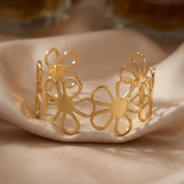 Golden_Stainless_Steel_Cutout_Floral_Cuff_Kada_For_Women