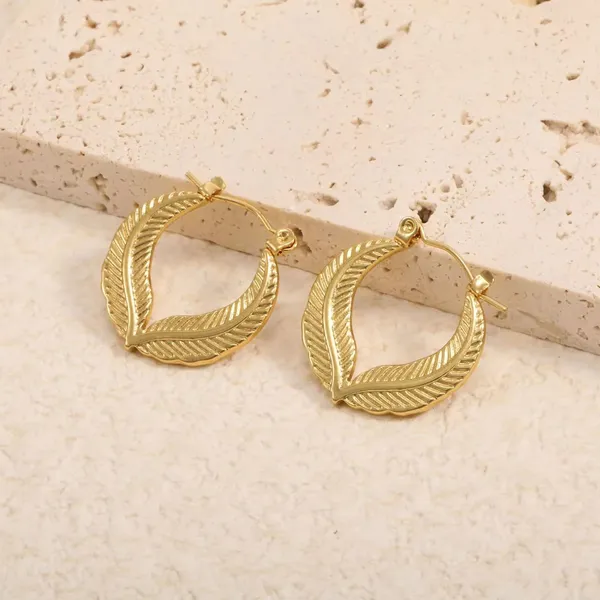 Golden_Leaf_Anti-Tarnish_Hoop_Earrings
