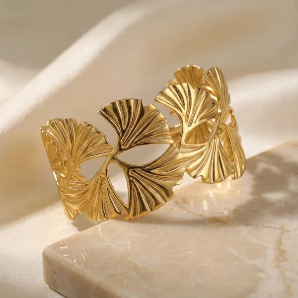 Golden_Stainless_Steel_Floral_Leaf_Cuff_Cuff_Kada_For_Women