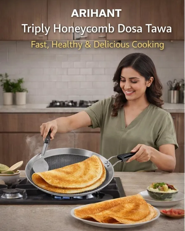 Silver_Stainless_Steel_Tri_Ply_4_Mm_Thick_Honeycomb_Nonstick_30_Cm_Dosa_Tawa