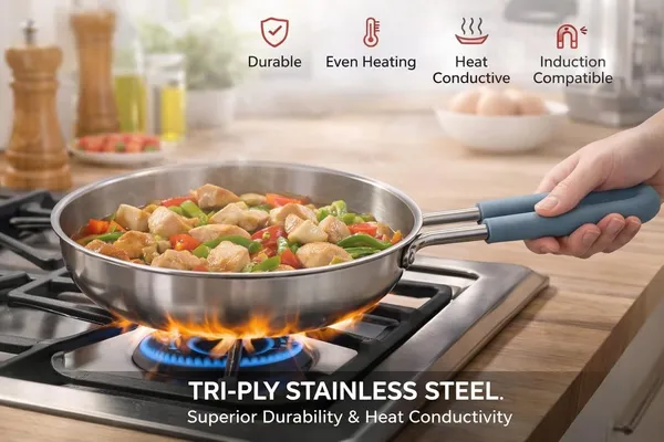 Silver_Stainless_Steel_Tri_Ply_Induction_Gas_Compatible_Uniform_Heating_Frying_Pan