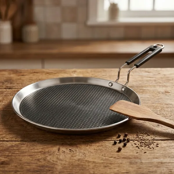 Silver_Stainless_Steel_Tri_Ply_4_Mm_Thick_Honeycomb_Nonstick_30_Cm_Dosa_Tawa