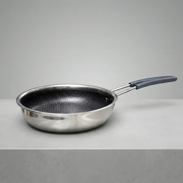 Silver_Stainless_Steel_Tri_Ply_Honeycomb_Nonstick_Induction_Gas_Compatible_Frying_Pan