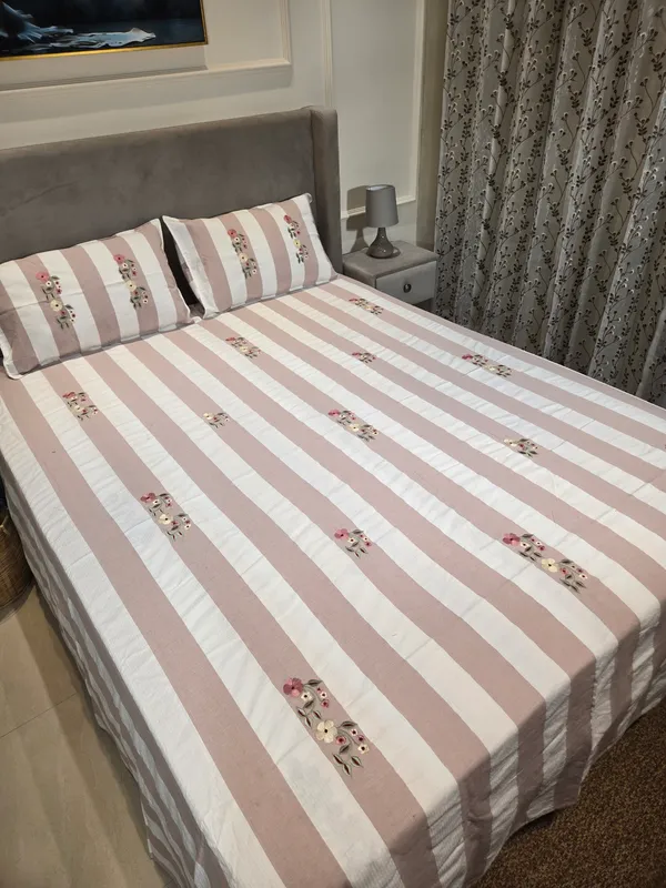 Blush_Pink_Striped_Floral_Double_Bedsheet_Set