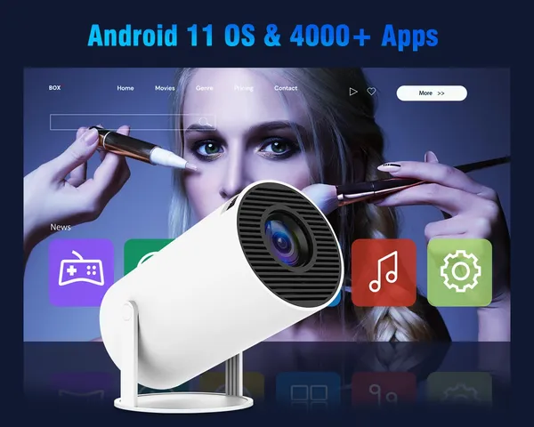 HY300_Pro_Smart,4K_HD_Wifi6_BT5,_Android12,_180Degree_Rotation_Auto_Keystone_(4500_lm_/_1_Speaker_/_Wireless_/_Remote_Controller)_Portable_Projector_(White_&_Black)