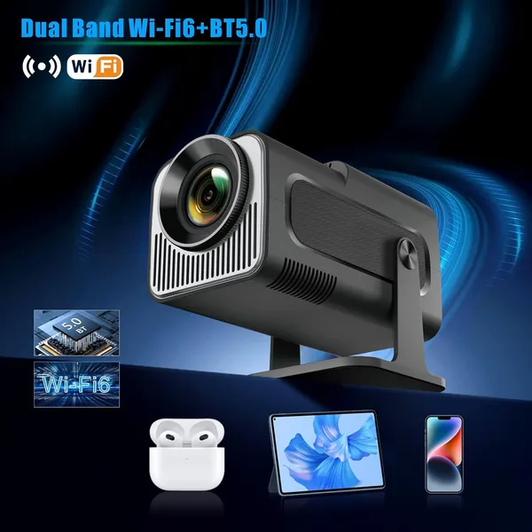 HY320_Mini_4K_Support_Android_13_WiFi_6/BT_5.0_2GB/16GB_Auto_Keystone_(5000_lm_/_1_Speaker_/_Wireless_/_Remote_Controller)_Portable_Projector_(Black)