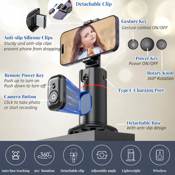 360_Rotation_Professional_P02_Auto_Face_Tracking_Tripod_Gimbal