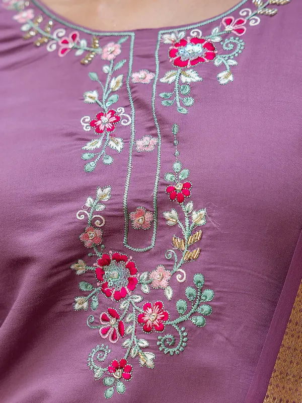 Floral_Embroidered_Silk_Round_Neck_Kurta_Trouser_&_Dupatta_Set