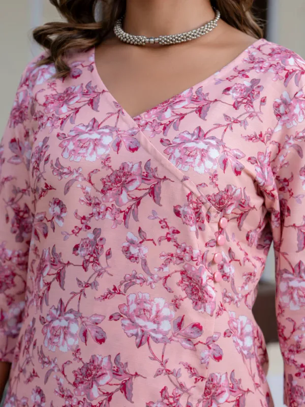 Floral_Printed_Pure_Cotton_V_Neck_Kurta_Trouser_And_Dupatta_Set