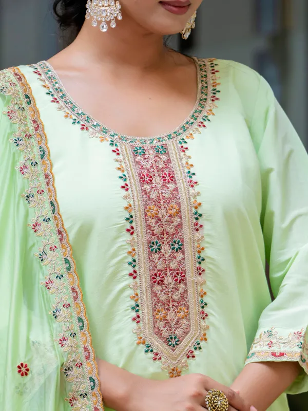 Floral_Embroidered_Silk_Round_Neck_Kurta_Trouser_&_Dupatta_Set