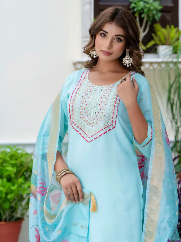 Floral_Embroidered_Silk_Round_Neck_Kurta_Trouser_&_Dupatta_Set