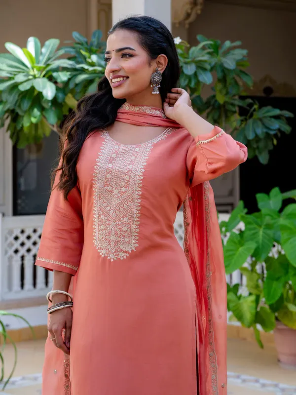 Floral_Embroidered_Silk_Round_Neck_Kurta_Trouser_&_Dupatta_Set