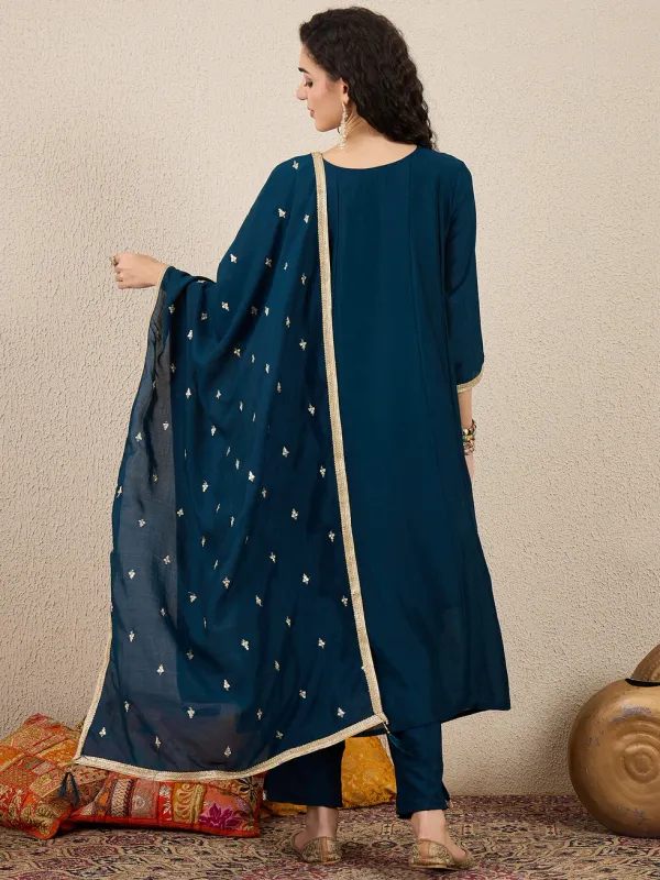 Floral_Embroidered_Silk_Blend_Round_Neck_Kurta_Trouser_&_Dupatta_Set