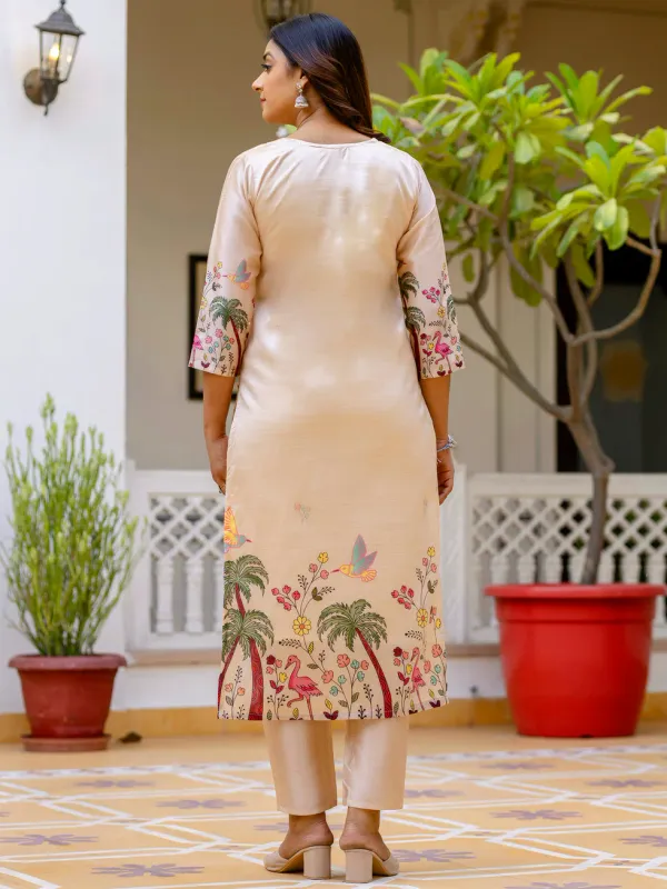 Floral_Embroidered_Silk_V_Neck_Kurta_Trouser_&_Dupatta_Set