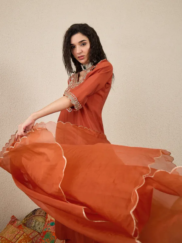 Floral_Embroidered_Silk_Blend_V_Neck_Kurta_Trouser_&_Dupatta_Set