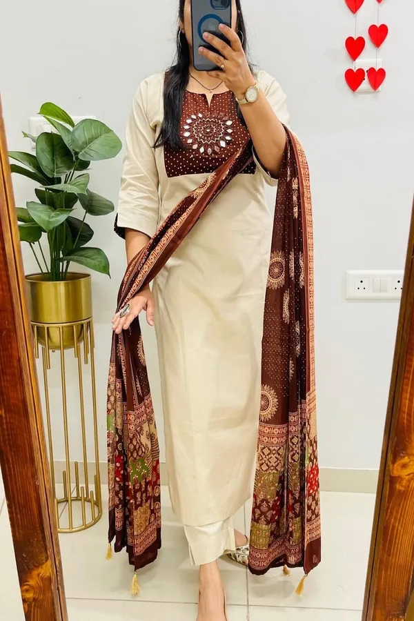 Women's_Premium_Mirror_Embroidered_Pure_Cotton_Kurta_Pant_Dupatta_Set
