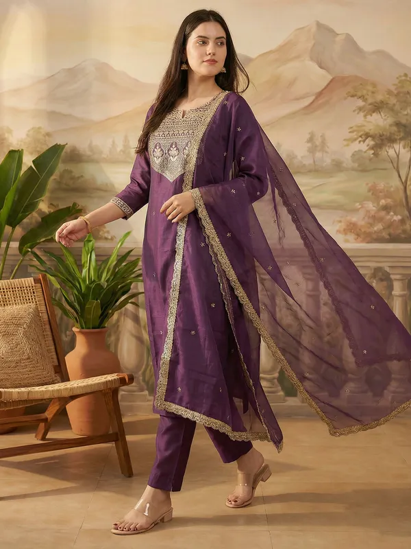 Purple_Embroidered_Liva_Kurta_Trouser_Dupatta_Set