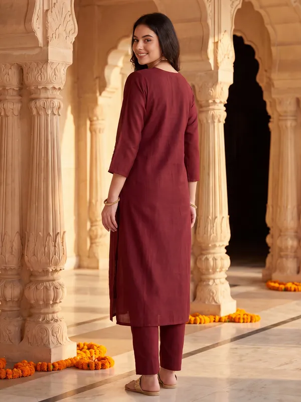 Maroon_Embroidered_Straight_Kurta_Trousers_With_Dupatta_Set