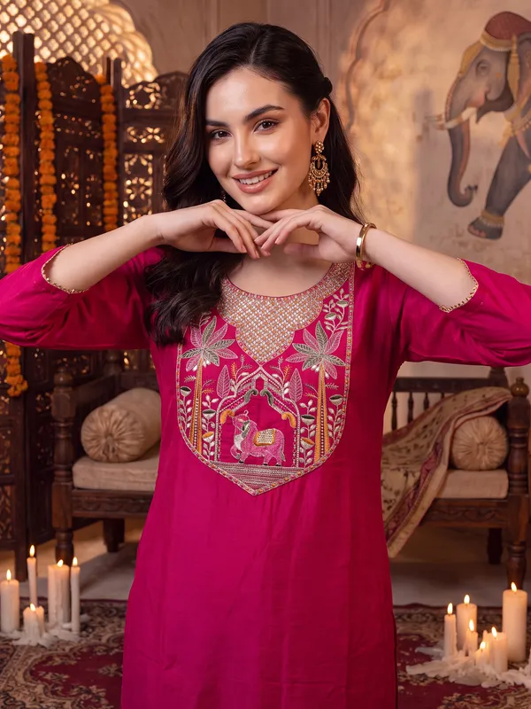 Pink_Embroidered_Straight_Kurta_Trousers_With_Dupatta_Set