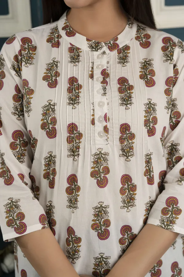 Off_White__Pure_Cotton_Printed_Tunic_For_Women