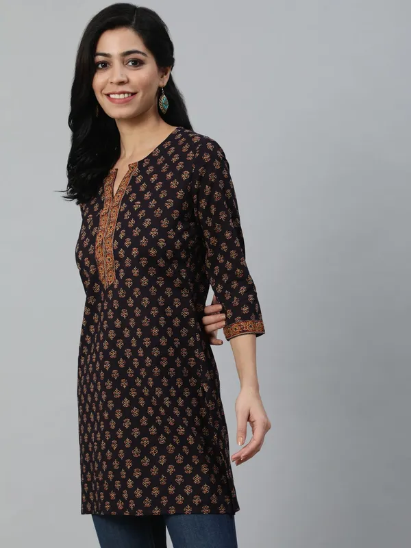Purple__Pure_Cotton_Printed_Tunic_For_Women