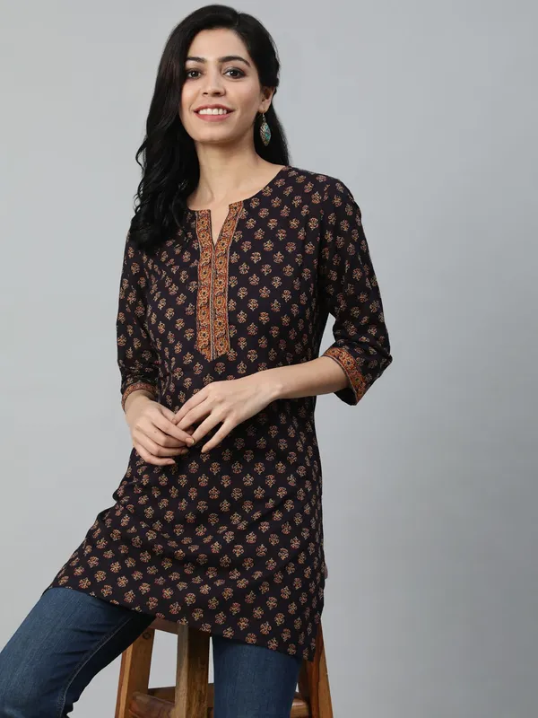 Purple__Pure_Cotton_Printed_Tunic_For_Women