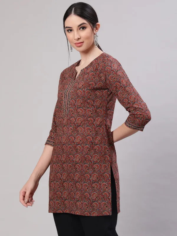 Multi__Pure_Cotton_Printed_Tunic_For_Women