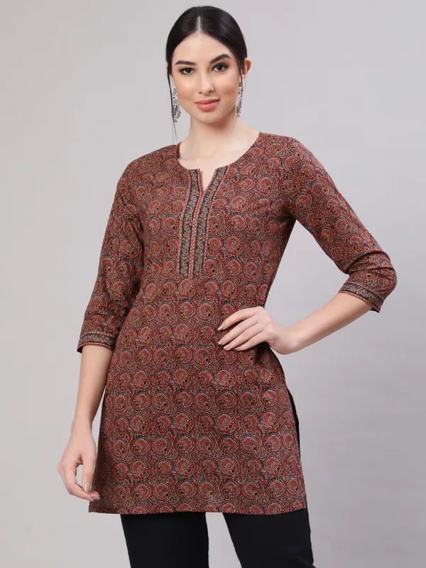 Multi__Pure_Cotton_Printed_Tunic_For_Women