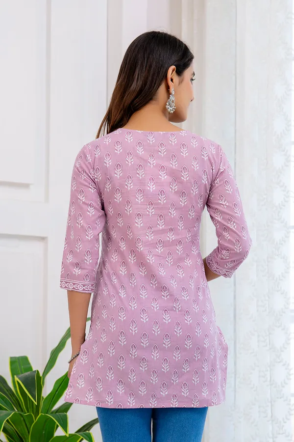 Purple__Pure_Cotton_Printed_Tunic_For_Women